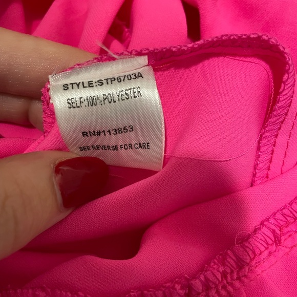 Pink Romper with Ruffle Accent - Picture 8 of 8